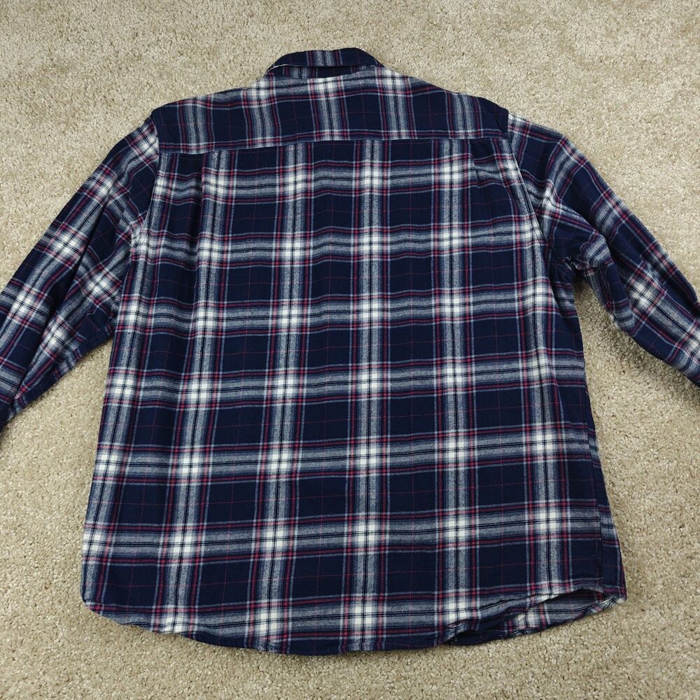 Weatherproof Plaid Flannel Shirt Men's XXL Blue Cozy Soft Utility Classic Cotton - Picture 4 of 9